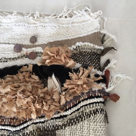 COPY - OOAK handmade woven wall hanging, earth tones. A0001 - Picture 7 of 8